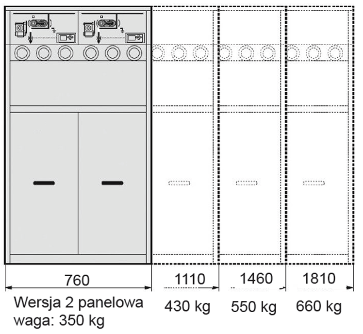 XIRIA xGear kompaktowa – poprawiony oryginalny rysunek frontowy